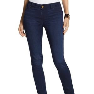 Chico- Platinum Dark wash Jean Leggings Sz 1